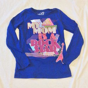 Blue Girl's Children Place Mom is a rock star Tee